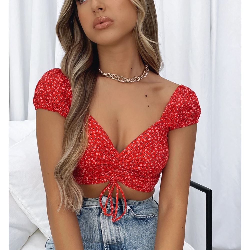 White Fox Crop Top